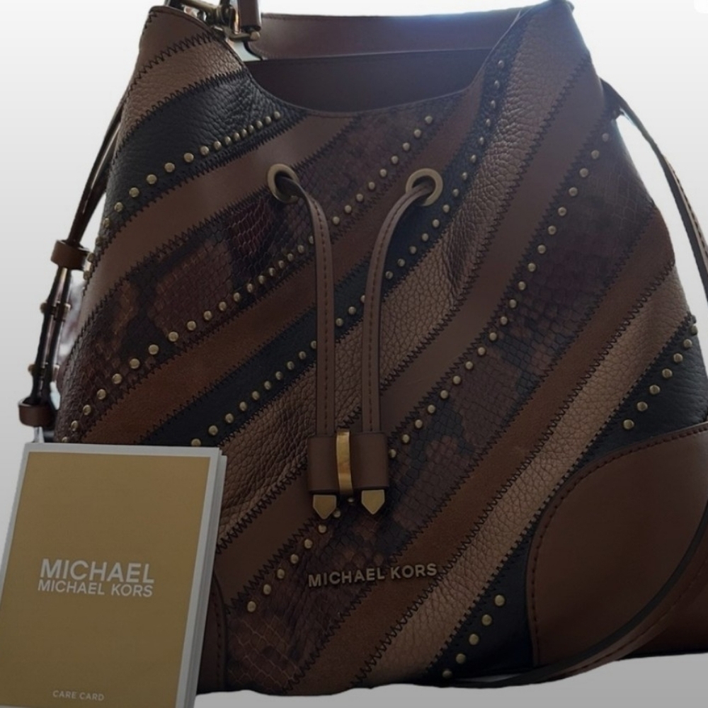 MICHAEL KORS New With Tags Brown Leather Shoulder Bag